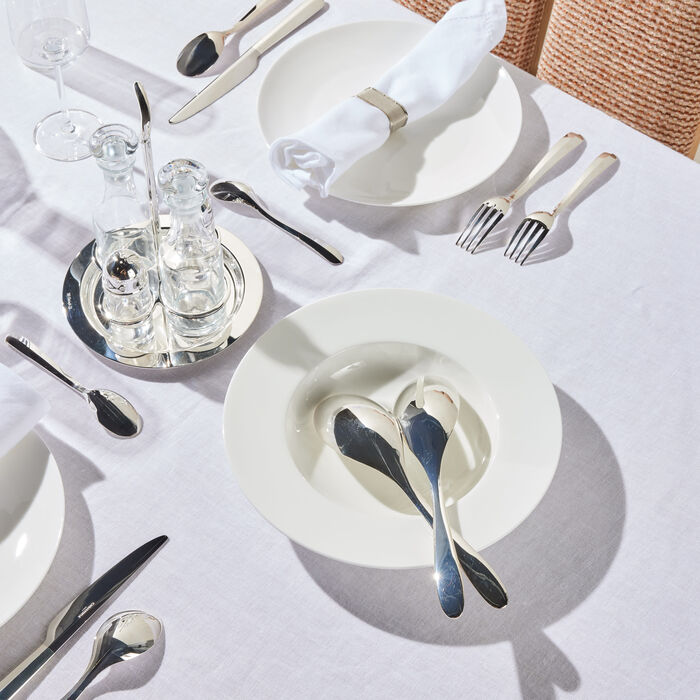 christofle mood serving fork silver plated