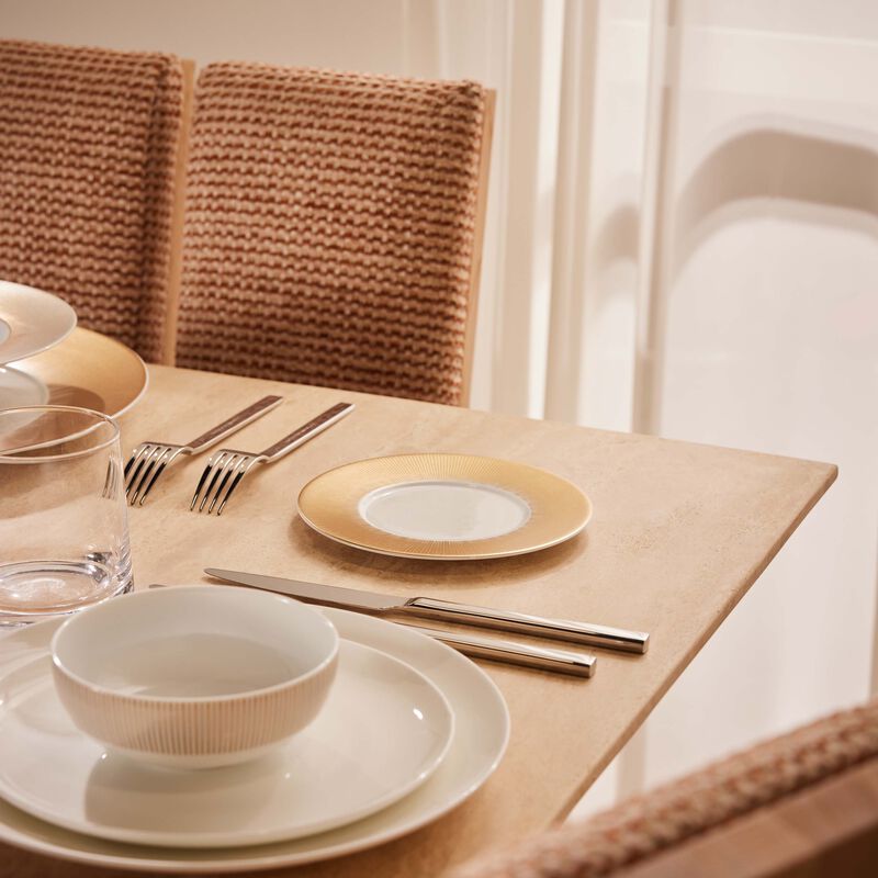 bernardaud sol bread   butter plate round gold 16cm