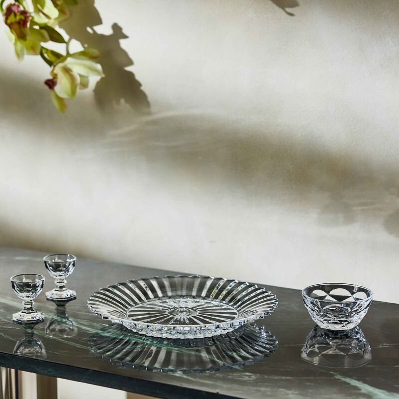 baccarat mille nuits dessert plate round clear 26cm