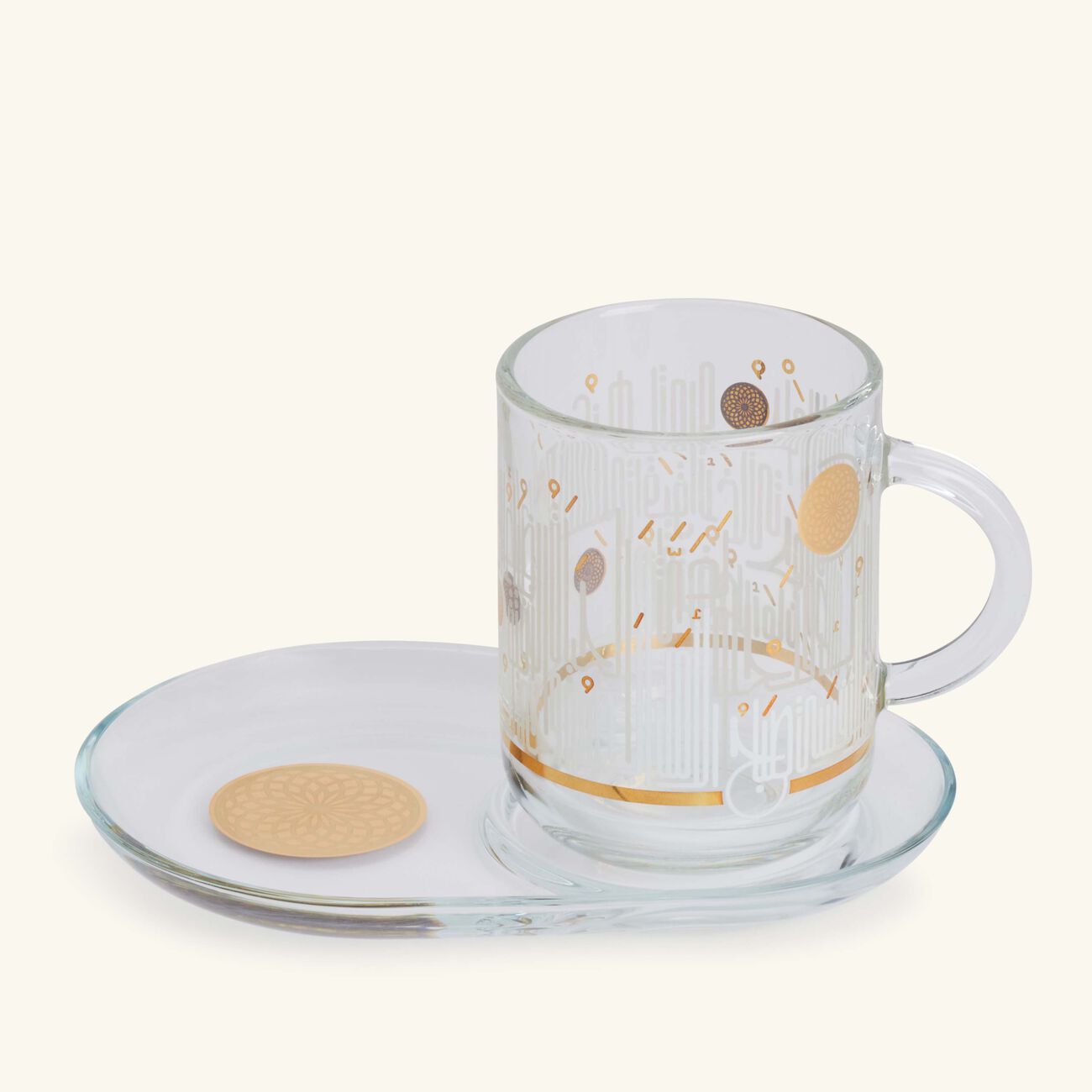 dimlaj hayat mug and saucer gold set of 4