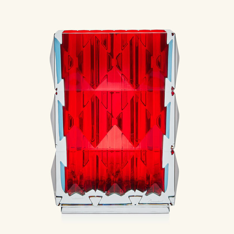 باكارا مزهرية لوكسور مستطيلة صغيرة حمراء
