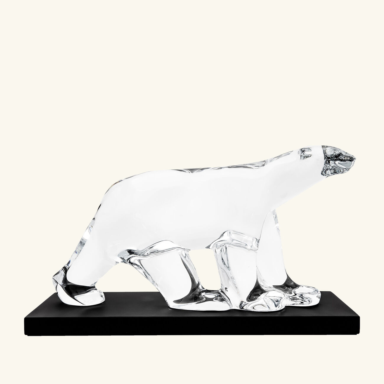 Pompon Polar Bear Sculpture Medium Clear baccarat pompon polar bear sculpture medium clear