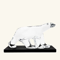 Pompon Polar Bear Sculpture Medium Clear baccarat pompon polar bear sculpture medium clear
