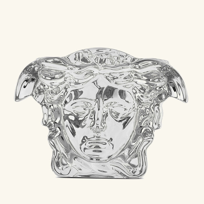versace medusa grande vase small clear