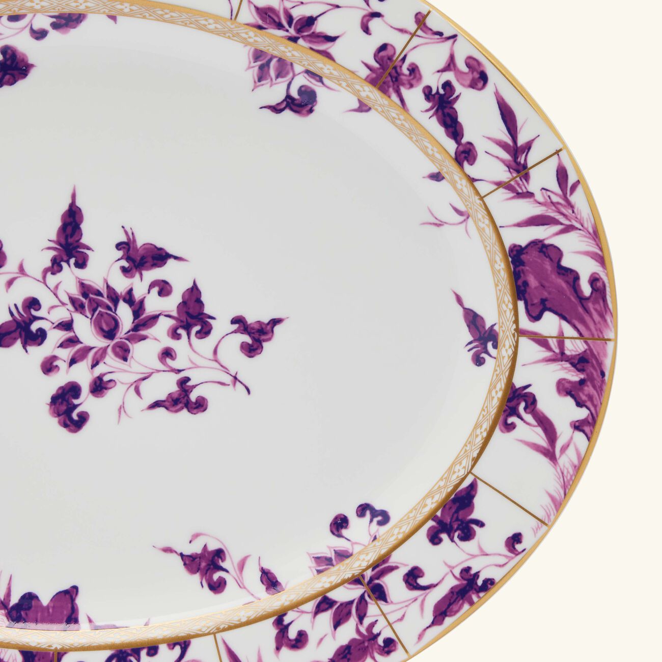 bernardaud prunus serving platter oval purple