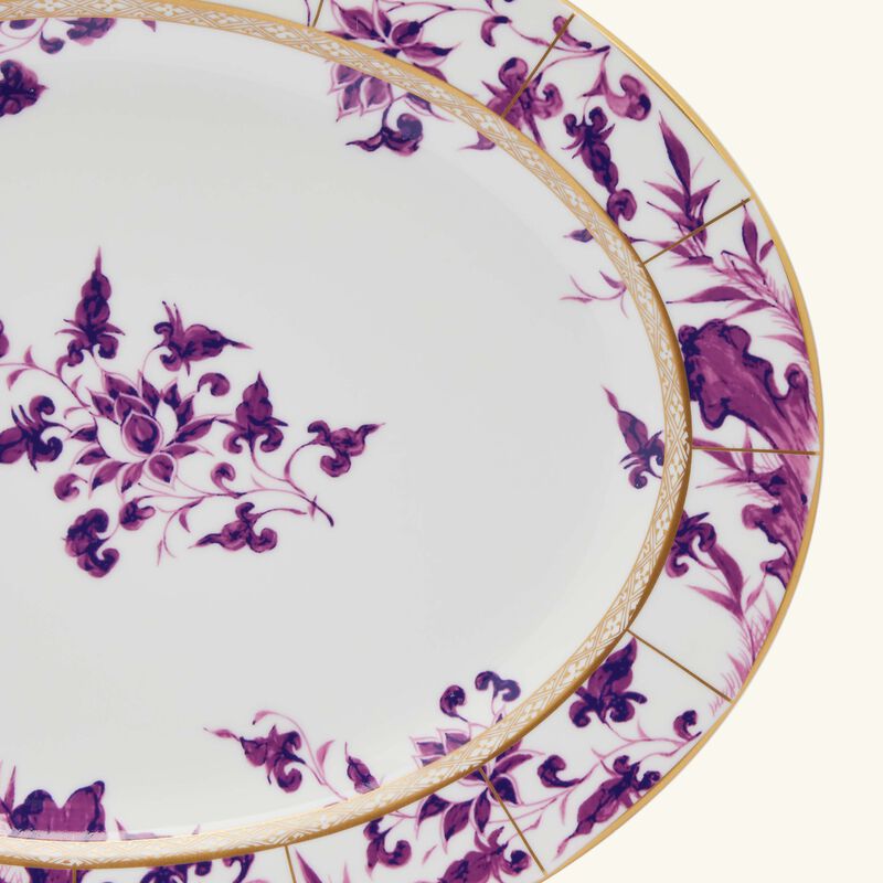 bernardaud prunus serving platter oval purple