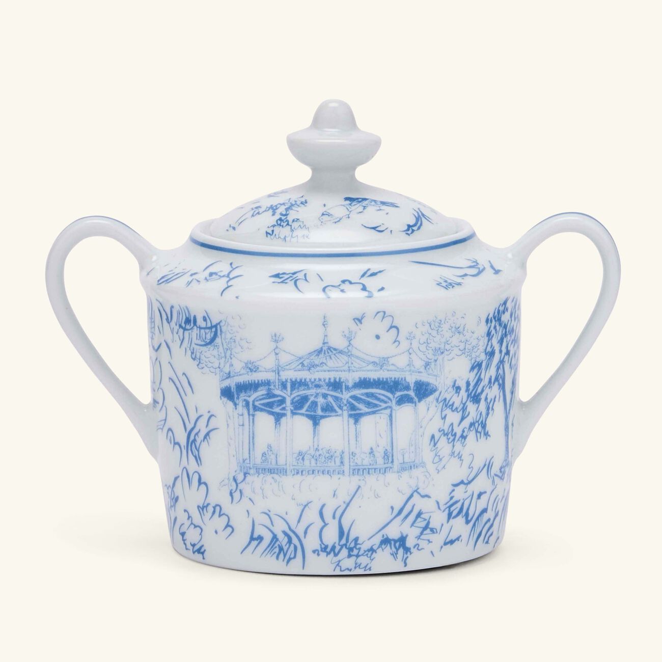 Tout Paris Sugar Bowl Blue bernardaud tout paris sugar bowl blue