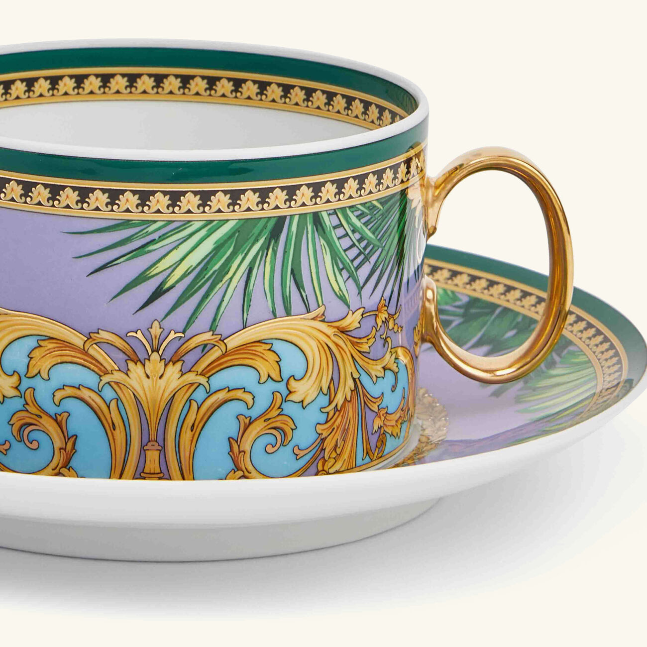 Jungle Animalier Tea Cup & Saucer Pattern Set Of 6 versace jungle animalier tea cup saucer pattern set of 6
