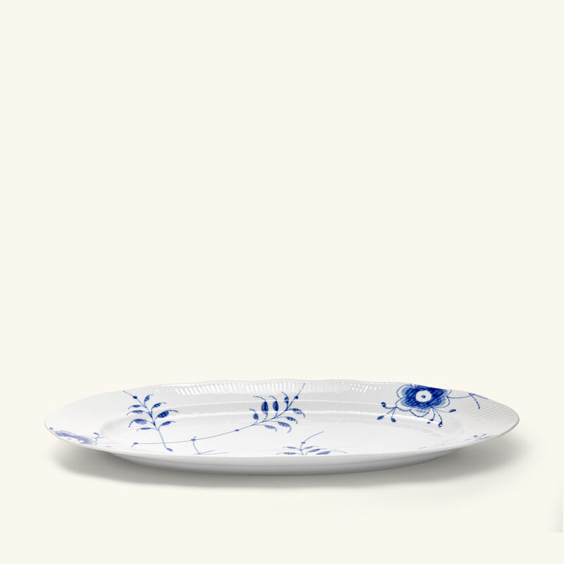 Blue Fluted Mega Serving Plate Oval White 60 cm royal copenhagen blue fluted mega serving plate oval white 60 cm