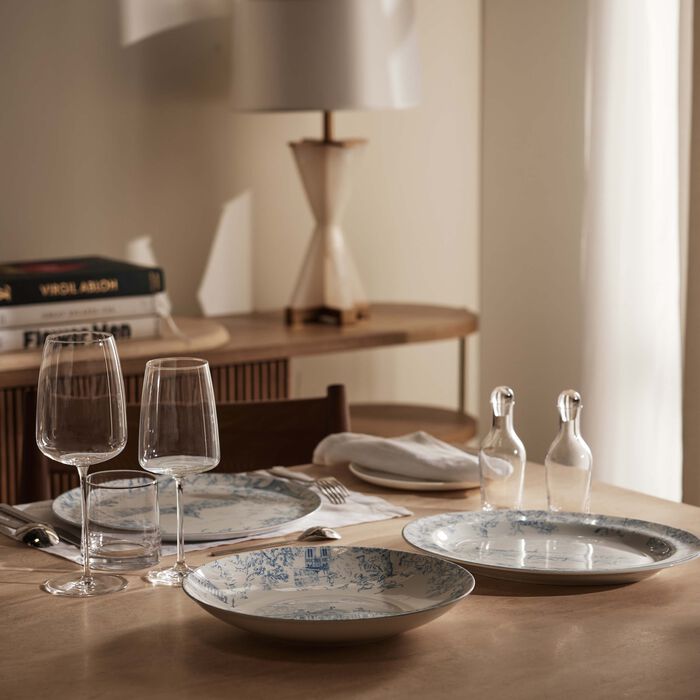 bernardaud tout paris serving platter round blue 29cm