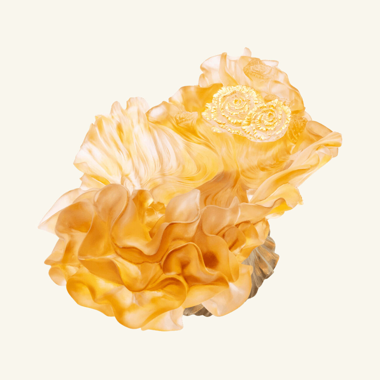 daum rose royale prestige centerpiece orange limited edition