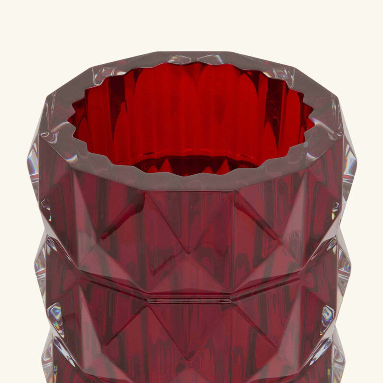 baccarat louxor vase round small red