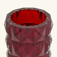 baccarat louxor vase round small red