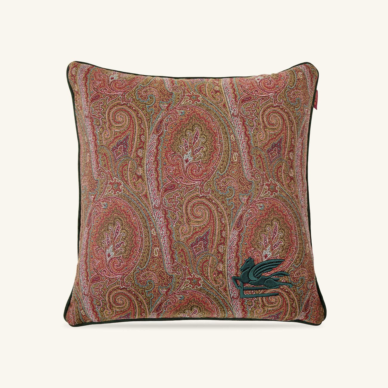 Arnica Embroided Cushion Brown etro arnica embroided cushion brown
