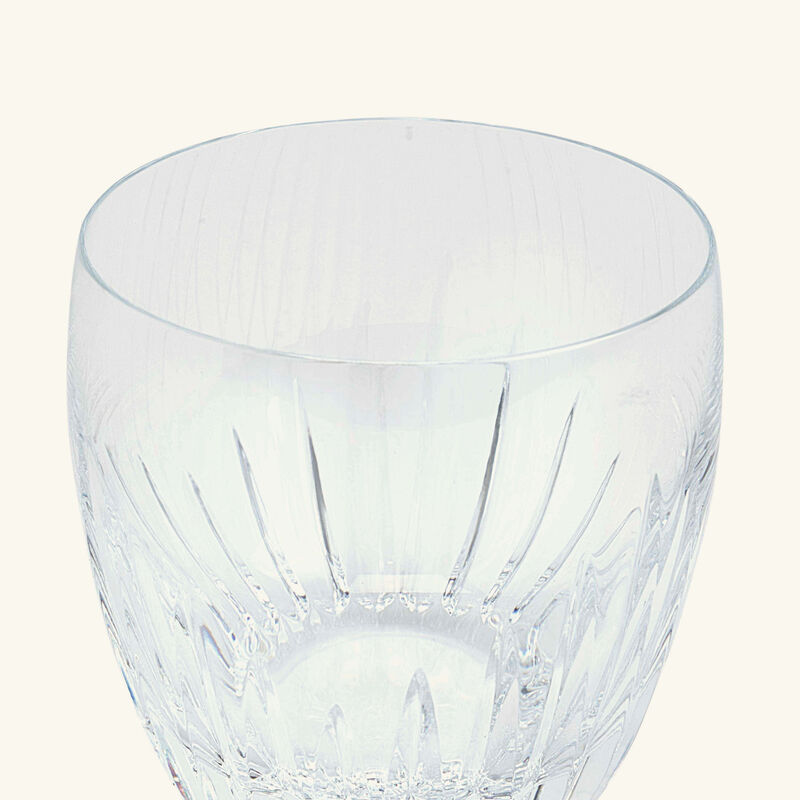 baccarat massena drinking glass large clear set of 2