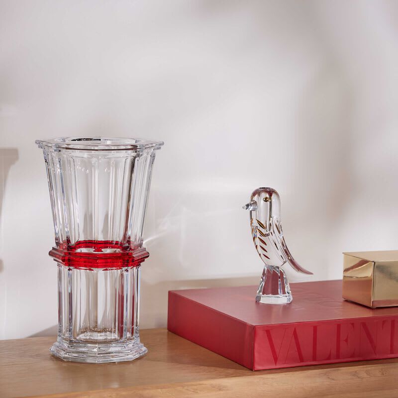 baccarat harcourt 1841 vase medium red