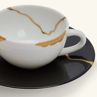 Kintsugi Coffee Cup & Saucer Black Set Of 4 bernardaud kintsugi coffee cup saucer black set of 4