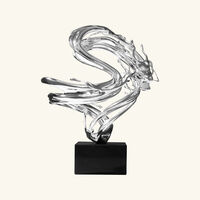 Xingyun The Flowing Dragon Figurine Large Silver Plated christofle xingyun the flowing dragon figurine large silver plated