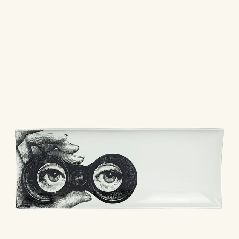 Tema e Variazioni no.371 Tray Rectangular Small Grey fornasetti tema e variazioni no 371 tray rectangular small grey