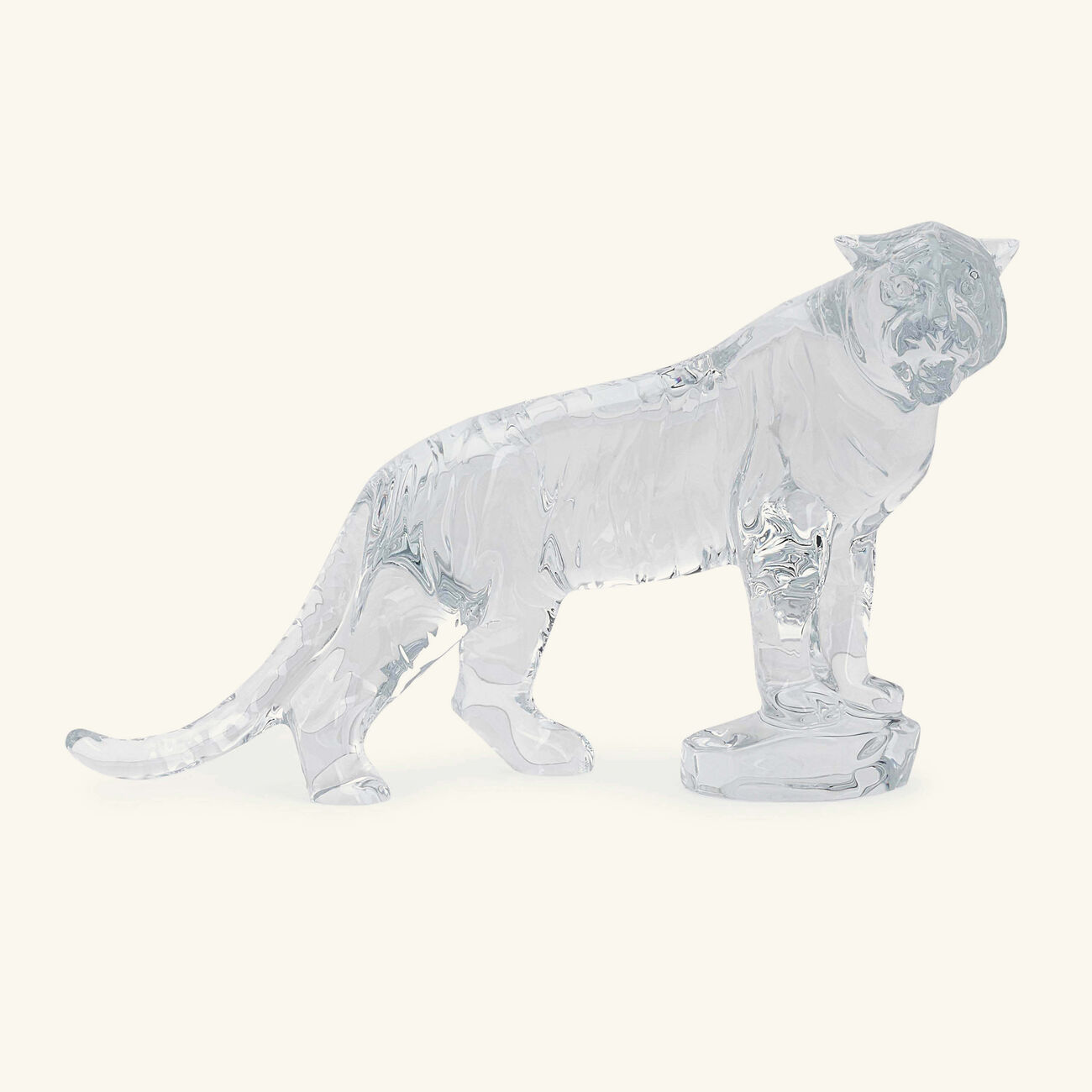 baccarat roaring bengal figurine small clear