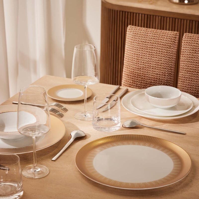 برناردو طبق الضيافة سول بيضاوي باللون الذهبي 32 سم