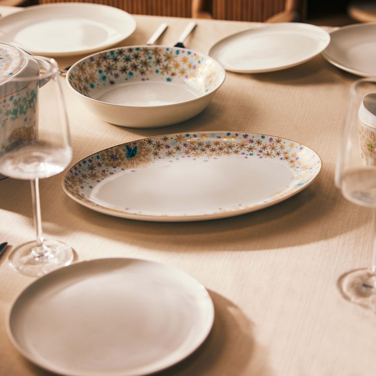 برناردو طبق الضيافة فيري مايكل كايو بيضاوي وردي 33 سم