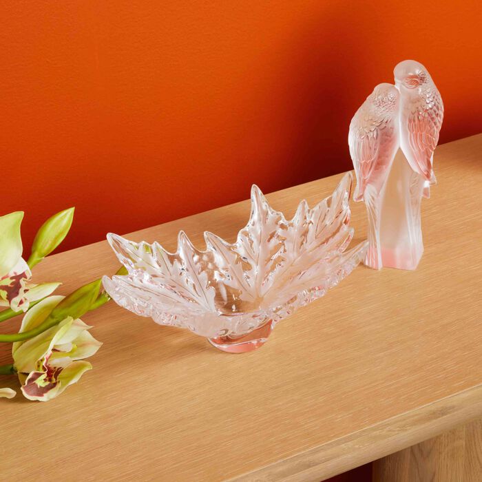 lalique champs  lys es centerpiece small clear