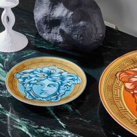 Medusa Amplified Blue Coin Bread & Butter Plate Round Blue 17cm versace medusa amplified blue coin bread butter plate round blue 17cm