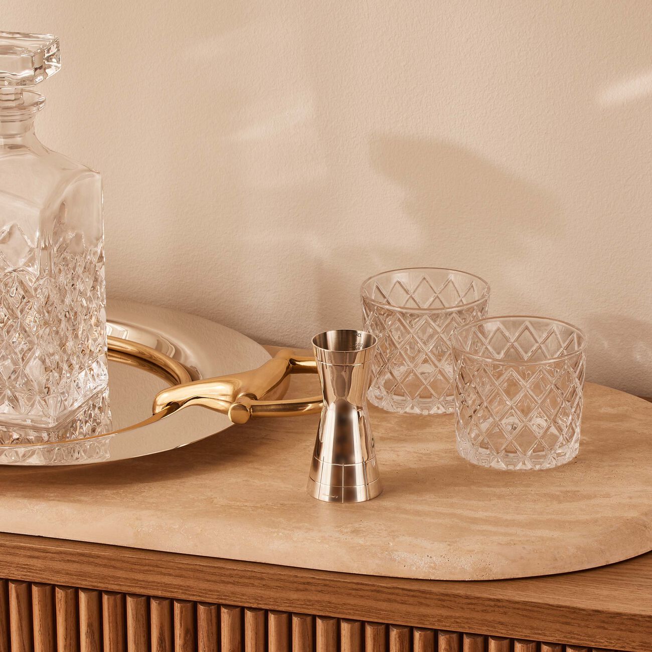 christofle graphik jigger silver plated