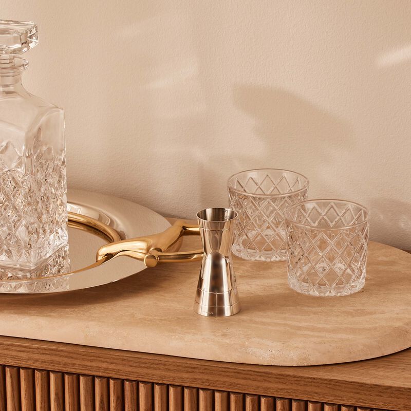 christofle graphik jigger silver plated