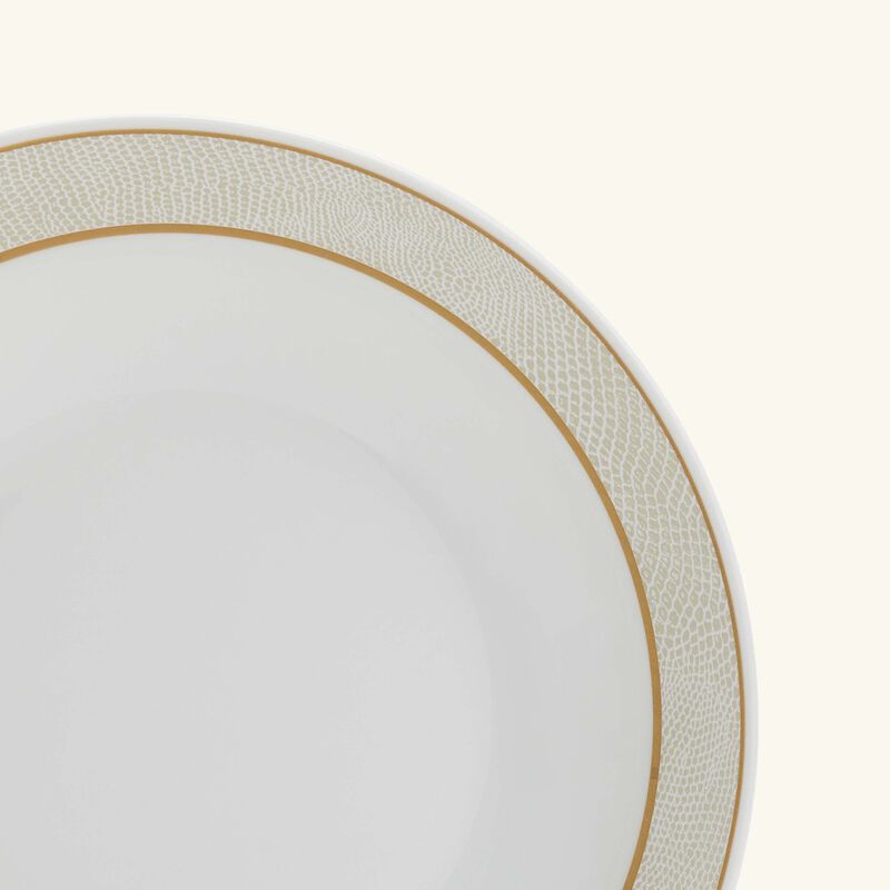 Sauvage Blanc Soup Plate Round Gold 19cm bernardaud sauvage blanc soup plate round gold 19cm