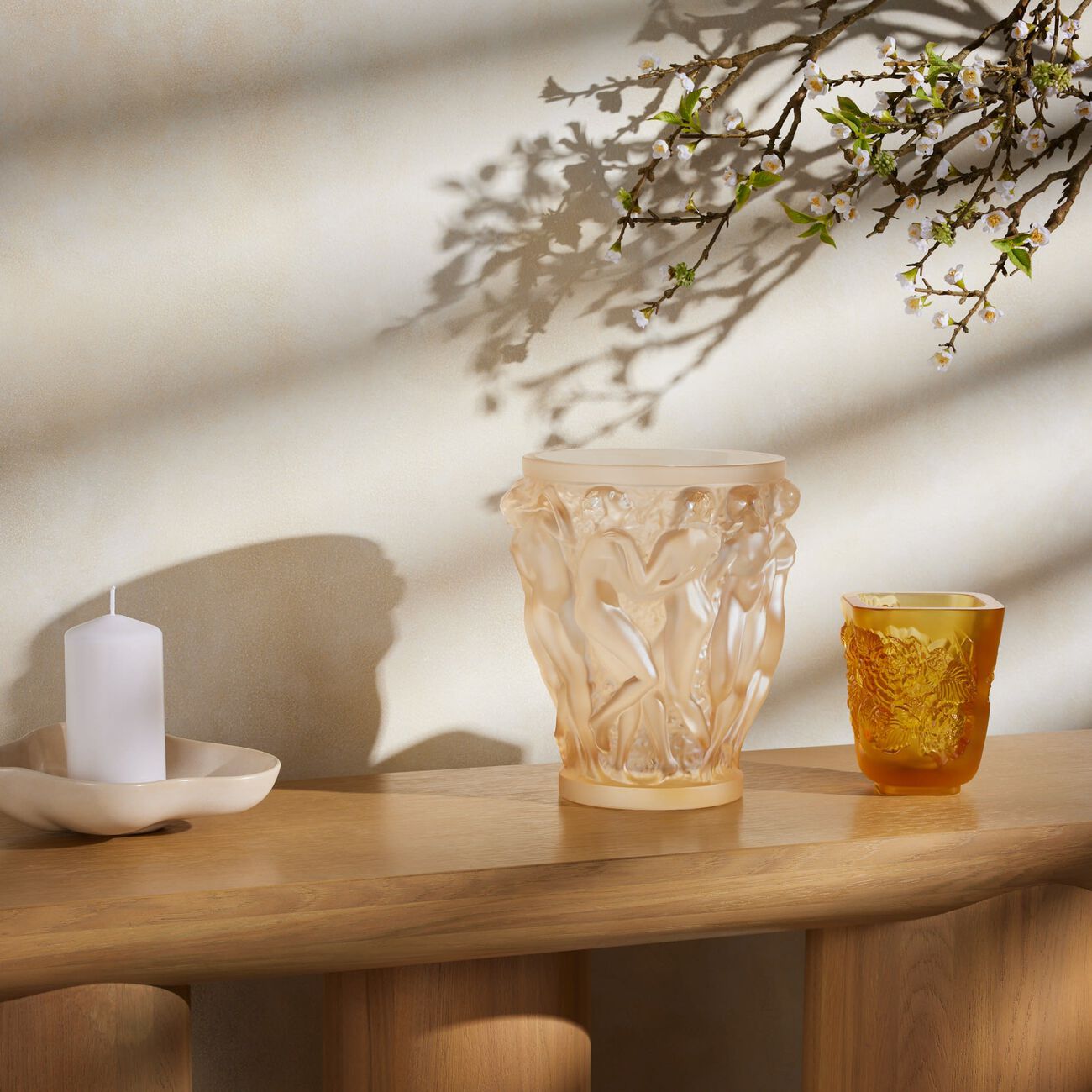 Pivoines Vase Mini Yellow lalique pivoines vase mini yellow