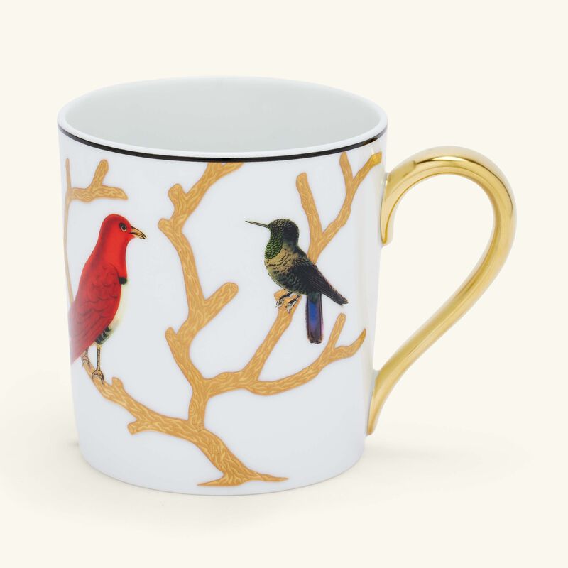 bernardaud aux oiseaux mug gold