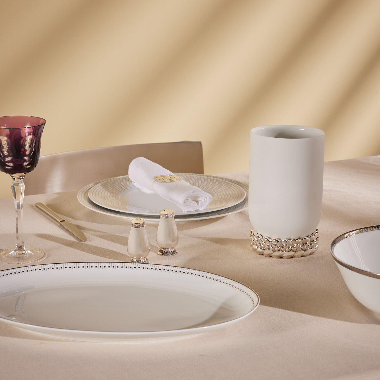 كريستوفل مزهرية بابيلون صغيرة بيضاء