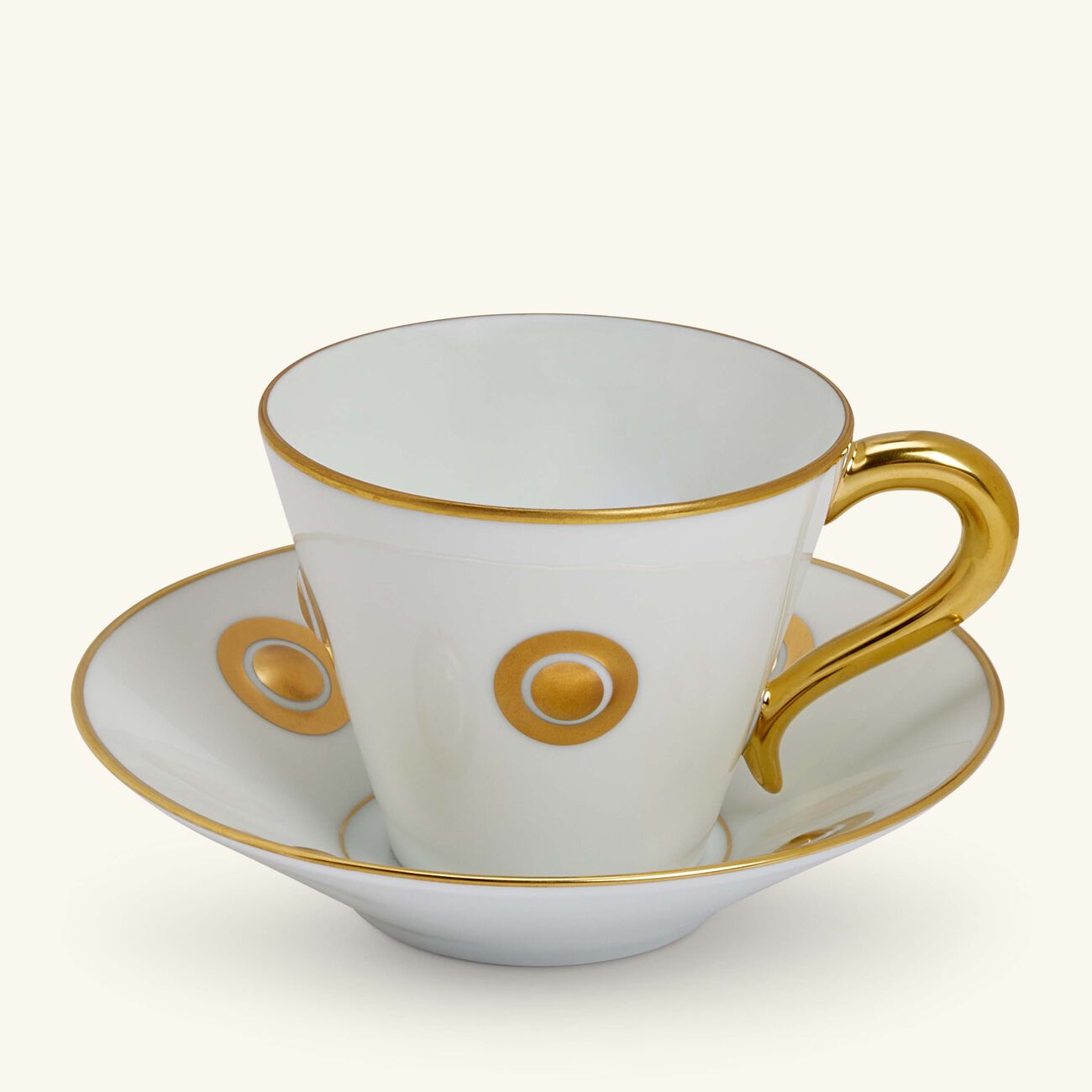 bernardaud ithaque or olivier gagn re coffee cup   saucer white