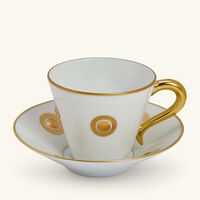 bernardaud ithaque or olivier gagn re coffee cup   saucer white
