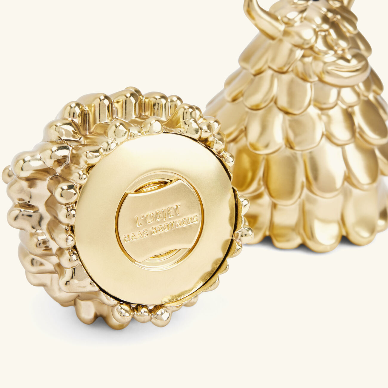 Haas Niki & Simon Salt & Pepper Shakers Gold l objet haas niki simon salt pepper shakers gold