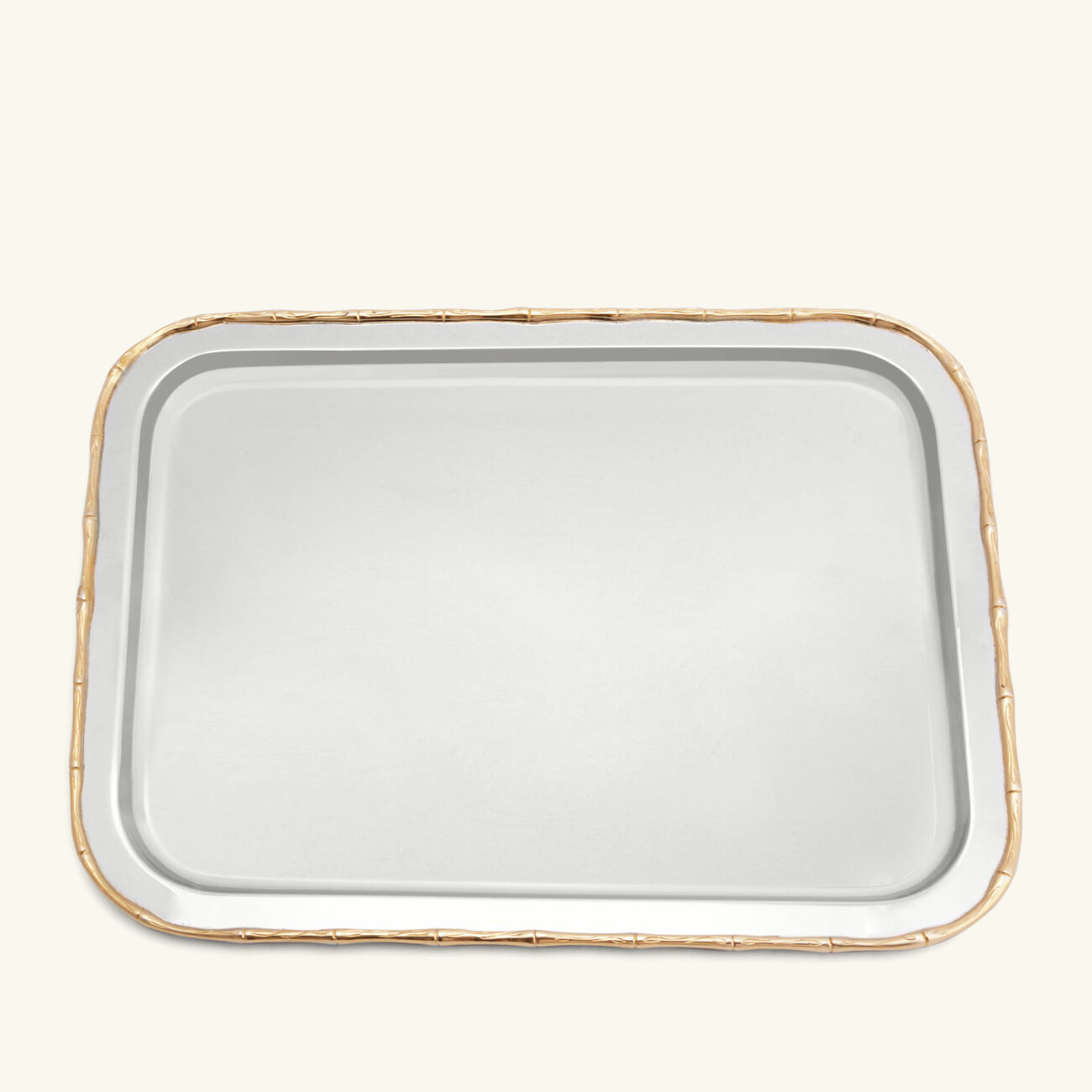 Bamboo Serving Tray Rectangular Medium Stainless Steel l objet bamboo serving tray rectangular medium stainless steel