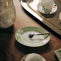 bernardaud praiana bread   butter plate oval green 21cm