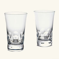 باكارا طقم بيلوجا مؤلف من كأسين للشرب بتصميم طويل باللون الشفاف