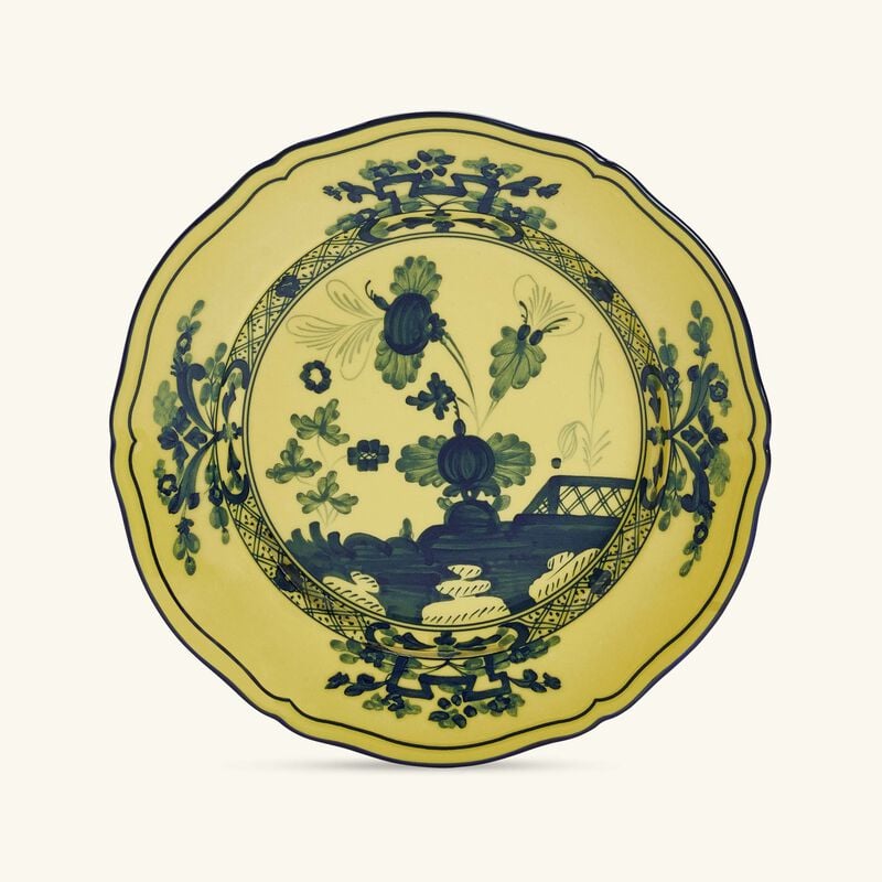 Antico Doccia Dessert Plate Round Yellow 21cm ginori 1735 antico doccia dessert plate round yellow 21cm
