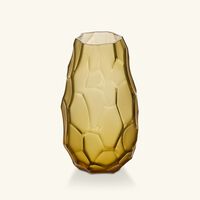 lalique terramineral silex vase small amber