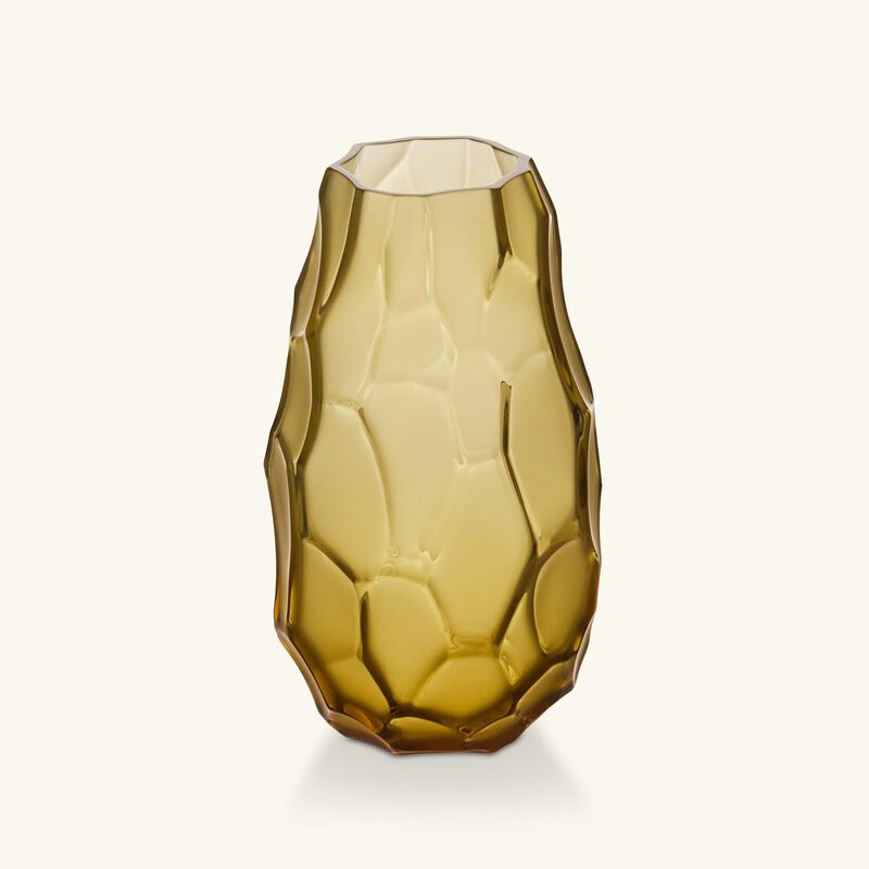 lalique terramineral silex vase small amber