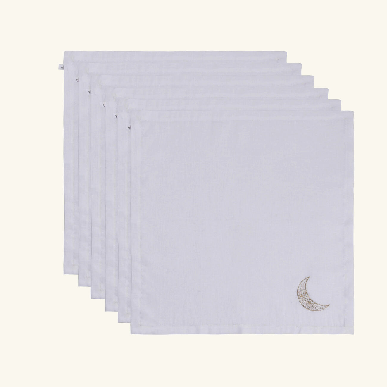 catherine denoual crescent napkin gold set of 6