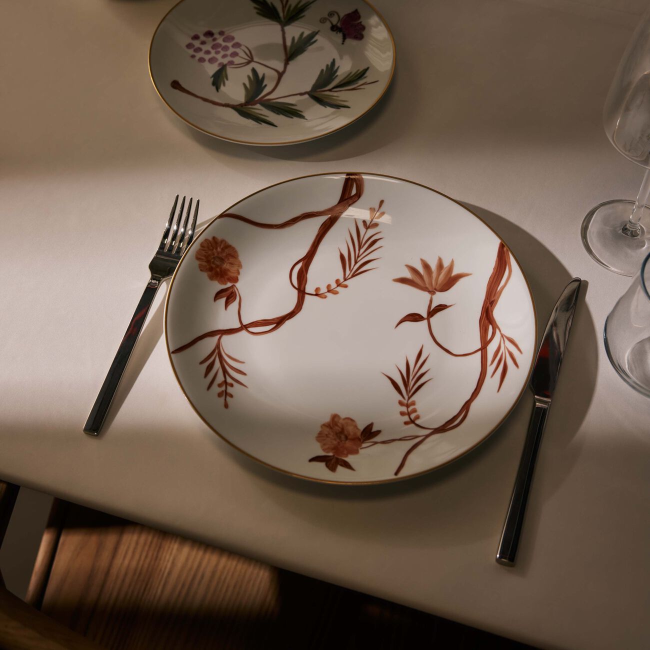 Bouquet De Vie Orange Dinner Plate Round Orange 26cm marie daage bouquet de vie orange dinner plate round orange 26cm