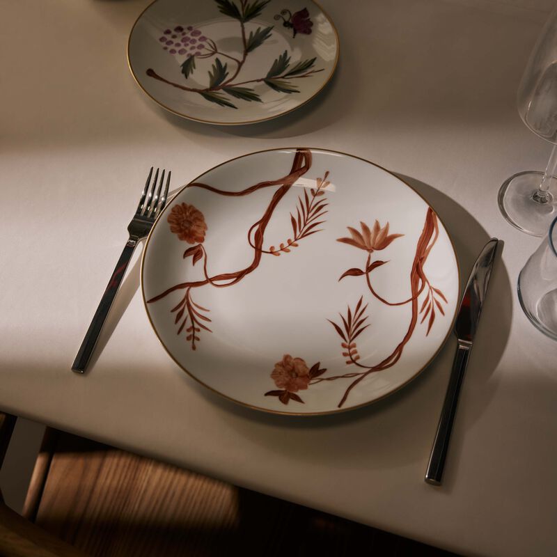 Bouquet De Vie Orange Dinner Plate Round Orange 26cm marie daage bouquet de vie orange dinner plate round orange 26cm