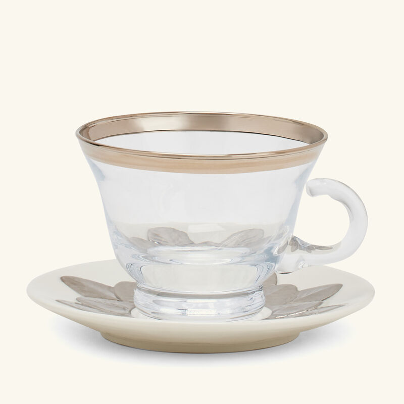 villari peacock cappuccino cup silver