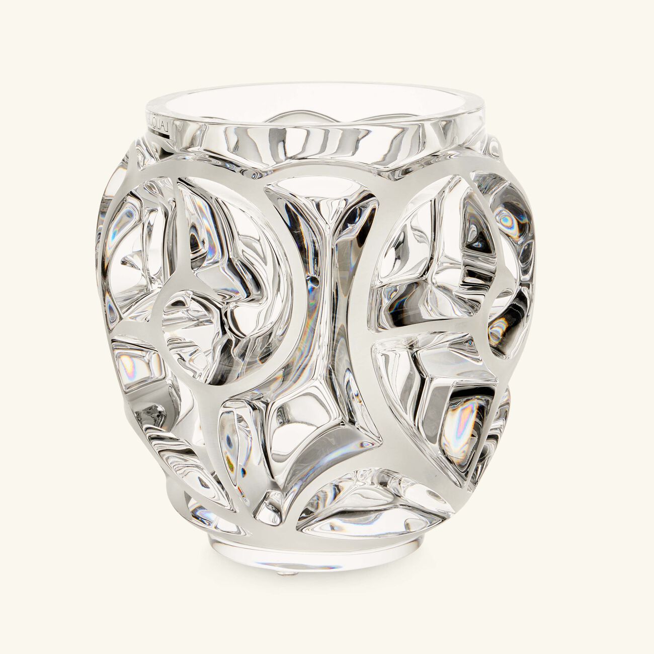 lalique tourbillons vase small clear