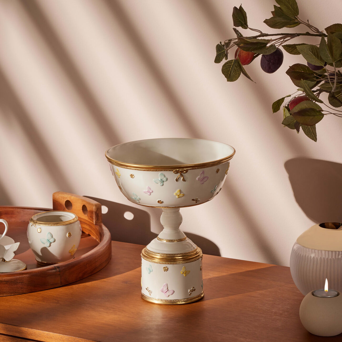 Butterfly Cake Stand White villari butterfly cake stand white