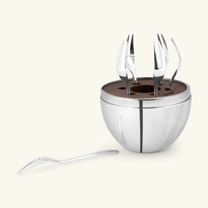 Mood Yummy Cocktail Fork Silver Set Of 6 christofle mood yummy cocktail fork silver set of 6